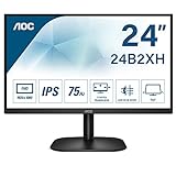 AOC Monitor 24B2XH- 24' Full HD, 75 Hz, IPS, Flickerfree, 1920x1080, 250 cd/m, D-SUB, HDMI