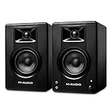M-Audio BX4 Pair - Par de Monitores de estudio, Altavoces para PC de sobremesa de 120 W para videojuegos, producción musical, transmisiones en directo y pódcasts