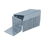 HELPMATE 8099973 Perforated Angle Bracket 40 x 40 x 40 mm Zinc Plated Passivated Blue Wood Connector Angle Connector Pack of 24 Silver
