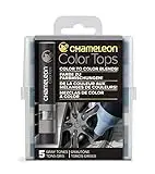 Chameleon Art Products - 5 Color Tops; Puntas de mezcla Chameleon; Tonos Grises