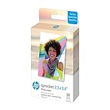 HP Sprocket Papel fotográfico Adhesivo Premium de Zink de 5.8 x 8.7 cm (50 Hojas) Compatible con Las impresoras fotográficas HP Sprocket Select