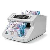 Safescan 2250 Contadora de billetes para billetes clasificados - Contadora detectora de billetes falsos en 3 puntos - Máquina para contar billetes clasificados de todas las divisas