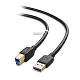 Cable Matters Cable USB 3.0 supervelocidad (Cable USB 3, Cable USB 3.0 A a B, Cable USB Tipo A a B) en Negro - 1 Metro