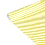 Clairefontaine 223861C Tiny Rolls - Rollo de papel de regalo (5 m x 35 cm, 80 g), diseño de rayas amarillas