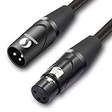 LinkinPerk Cable XLR macho a hembra para micrófono, amplificador, escritorio de mezcla o sistema de altavoces (5 m)