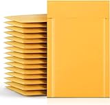 Switory 50pc A5 15,3cmx26,9cm Kraft Bubble Mailers Sobres Acolchados Autoadhesivos para Embalaje de Oro