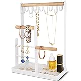 Procase Jewelry Stand, Organizer and Display Stand for Necklaces Bracelets Masks Earrings Pendant Jewelry Box -White