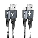 SIZUKA Cable USB C [2Pack 0.5M] 3.1A Cable USB Tipo C de Carga Rápida Cargador Tipo C Carga Rápida y Sincronización para Galaxy S20/S10/S9/S8, Huawei P40/P30/P20, Redmi Note 9 Pro/9/8,Sony Xperia