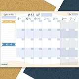 PACKLIST Planificador Mensual, Organizador Mensual A4 - Agenda Mensual Calendario Perpetuo 2020/21/22 - Monthly Planner, Planner Mensual, 25 Hojas. Agenda Planificador en Formato Calendario Mensual