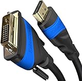 KabelDirekt – Cable adaptador HDMI-DVI – 2m (bidireccional, DVI-D 24+1/cable HDMI High Speed, 1080p/Full HD, cable de video digital, conecta dispositivos HDMI a monitores DVI o viceversa, negro)