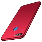 XINKO Xiaomi Mi8 Lite Funda, Cubierta Slim Armor Carcasas, PC Gel Ultra Fina Protección a Bordes [Diseño Durable], para Xiaomi Mi8 Lite (Slim Fit Series - Rojo)