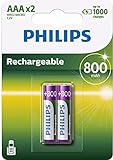 Philips Multi Life - Pilas Recargables NiMH AAA 800 mAh (Paquete de 2)