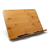 Stand buku bambu | Stand Buku Resep | Stand buku masak dengan sandaran tangan yang dapat disesuaikan | Stand buku resep dapur bambu