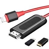 Cable HDMI para iPhone,Cable Lightning HDMI para Teléfono,Adaptador HDMI para iphone,Cable Movil a TV HDMI,Cable Adaptador de Movil a TV,Adaptador Lightning HDMI Compatible Con Tableta,iOS