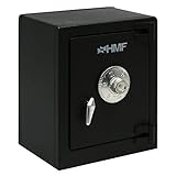 HMF 306-02 Caja fuerte mini con cerradura de combinación 13,5 x 11 x 8 cm, negro