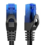 KabelDirekt – 5m – Cable de Ethernet y Cable de Parche/de Red (Conector RJ45, para máxima Velocidad de Fibra óptica, Ideal para Redes gigabit/LAN, Router/módems, Conectores Switch, Negro)