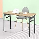 ZINUS Mare 119 см, складной письменный стол из черного металла с водостойкой отделкой | Универсальный складной стол | Офисный стол | Сборка не требуется