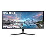 Samsung LS34J552WQRXEN - Monitor 34' UltraWide QHD, 3440x1440, 4 ms, 75 Hz, FreeSync, LED, VA, 21:9, 3000:1, 300 CD/m², 178°, HDMI, PBP, Pip, Base en V, Gaming, Negro