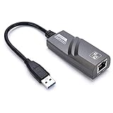 Yizhet Adaptador USB a Ethernet, Adaptador de Red USB 3.0 a Gigabit Ethernet 10/100/1000M Gigabit Ethernet para PC o Portátiles de Windows 10, 8, 7, XP, Vista, Mac OS