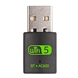 RAGE Adaptador WiFi + Bluetooth 5.0 | 2 en 1 | Mini USB Adaptador de Red inalámbrica Wireless Doble Banda 2.4GHz/5GHz Compatible con Win 7/8/10/11
