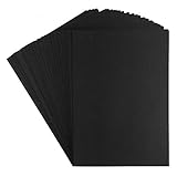 Cartulinas, cartón fotográfico, formato DIN A4, color negro, 300 g/m², 100 unidades
