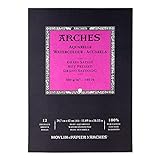 Arches Aquarelle 100% сатин 300гр наасан дэвсгэр А3 12 хуудас Байгалийн цагаан