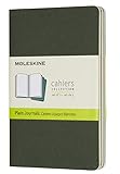 Moleskine Cahier Journal (juego de 3 cuadernos con páginas en blanco, cubierta de cartón y bordado de algodón, bolsillo de 9 x 14 cm, 64 páginas), papel marrón