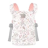 GAGAKU Baby Doll Carrier Front and Back Stuffed Animal Carrier for Girls - Pinki (Flamingos)