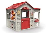 Chicos - Casita Infantil de Exterior Grand Cottage XL | Fabricada en plástico Resistente y Duradero con fácil Montaje | Color Beige con tejado Rojo (89627)