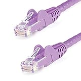 StarTech.com N6PATC3MPL - Cable de red (3 m, cat6, Ethernet, RJ45, sin enganches) color morado