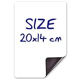 Pizarra blanca magnética para nevera de 20 x 14 см - Lista magnética para hacer - Lista de comestibles - Lista de la compra - Pizarra blanca magnética de borrado en seco para nevera