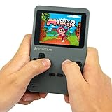 Console rétro portative Silvergear | Console de jeu d'arcade rétro avec 240 jeux classiques dans 6 catégories | Mini console avec jeux rétro pour enfants et adultes | Gris