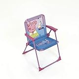 ARDITEX Silla Plegable para niños bajo Licencia Peppa Pig en Metal Dimensiones: 38 x 32 x 53 cm, Tela, 38 x 32 x 53 cm