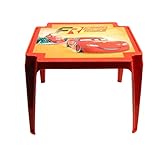 Disney AR381/11154 - Mesa Infantil, 50 x 50 x 45 cm, Color Rojo