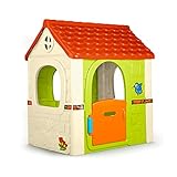 Feber - Fantasy House, casita infantil de juegos con puerta abatible, para jugar al aire libre o en casa, multicolor, resistente y de facil montaje, para niños de 2 a 6 años, FAMOSA (800010237)