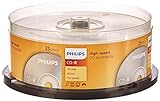 Philips CD-R CR7D5NB25/00 - CD-R vírgenes, 700 MB, 80 min, 52x, pack de 25
