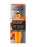 L'Oreal Paris Men Expert Hydra Energetic Roll-On Ojos Anti-Bolsas + Anti-Ojeras con 2 Vitaminas - 10 ml