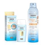 ISDIN PACK Pediatrics Protector Solar Facial Fusion Water Pediatrics SPF 50, Protector Solar Corporal Pediatrics transparent spray Wet Skin SPF 50