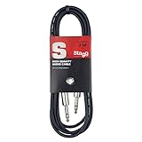 Stagg SAC3PS DL - Cable para instrumentos para Micrófono (simétrico, 3 m) color negro