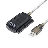 SinLoon USB a IDE SATA adaptador de cable convertidor USB 2.0 a 2.5/3.5/5.25' IDE y SATA Cable adaptador (1.8FT)