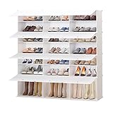 JOISCOPE Malaking White Modular Plastic Shoe Rack Portable Shoe Cabinet Entry Hall Shelf Shoe Storage Organizer 3/7