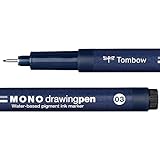 Tombow WS-EFL03 Mono Drawing Pen - Bolígrafo (grosor de trazo 03), color negro