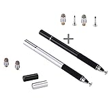 Yizhet 2X Universal Capacitive Stylus Pen 3-in-1 Stylus Pen ປາກກາສໍາຜັດອະເນກປະສົງສໍາລັບຫນ້າຈໍສໍາຜັດ Precision Disc Touch Pen + Ballpoint Pen ສໍາລັບ Surface Pro / Tablet / iPad Pro, ແລະອື່ນໆ