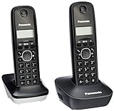 Panasonic KX-TG1612SP1, Kit De 2 Teléfonos, DECT, Tamaño Dúo, Negro