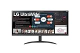 LG 34WP500-B - Monitor Ultrawide 34 pulgadas, Panel IPS: 2560 x 1080, 21:9, 250nits, 1000:1, 75Hz, 5ms, diag. 86.6 cm, AMD Freesync, HDR10, Super Resolution+, Inclinación Ajustable, Color Negro
