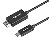 Amazon Basics – Cable adaptador de USB-C a HDMI (compatible con Thunderbolt 3), 4 K a 60 Hz, de aluminio, 1,8 m