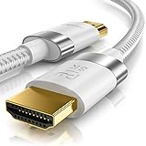 Cable HDMI 3 m 8 K 2.1-8K @ 60Hz 4K @ 120Hz DSC – HDTV 7680 x 4320 – UHD II – HDMI 2.1 2.0a 2.0b – 3D – Cable HDMI Ethernet – HDR – ARC – Compatible con BLU Ray PS4 PS5 Xbox Serie X – Blanco