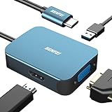 Adaptador USB C a HDMI VGA, BENFEI Hub USB-C a HDMI VGA, 1 Puerto USB 3.0 para MacBook Pro 2022/2021/2020, Surface Book 2, DELL XPS 13/15, Pixelbook y más