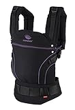 manduca First Baby Carrier  BlackLine Midnight Purple  Mochila Portabebes con Cinturon Ergonomico & Extension de Espalda, Algodón Orgánico, para bebés de 3,5 a 20 kg (negro-púrpura/violeta)