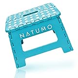 NATUMO Taburete Plegable Multiusos - Taburete Cocina, Taburete niños, Taburete Plegable de Viaje, Azul
